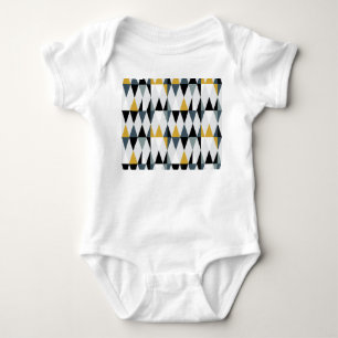 Dreiecke: Modernes Vintages geometrisches Muster. Baby Strampler