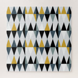Dreiecke: Modernes Vintages geometrisches Muster. Puzzle