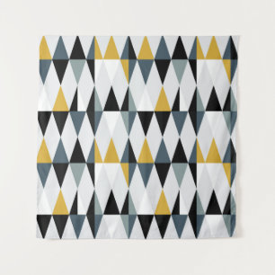 Dreiecke: Modernes Vintages geometrisches Muster. Wandteppich