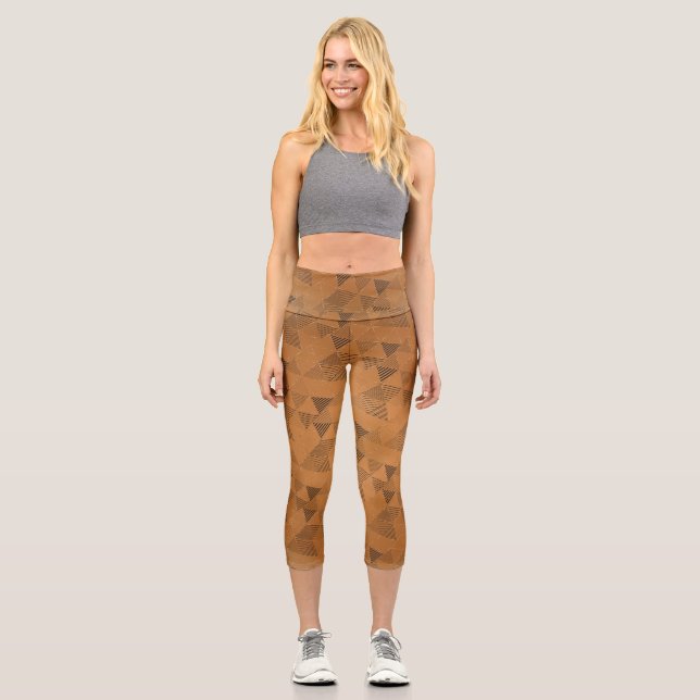 Dreiecke Muster 5 Capri Leggings (Vorderseite)