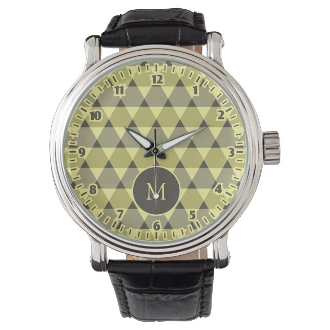 Dreiecke Muster Armbanduhr (Vorderseite)