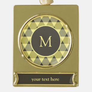 Dreiecke Muster Banner-Ornament Gold
