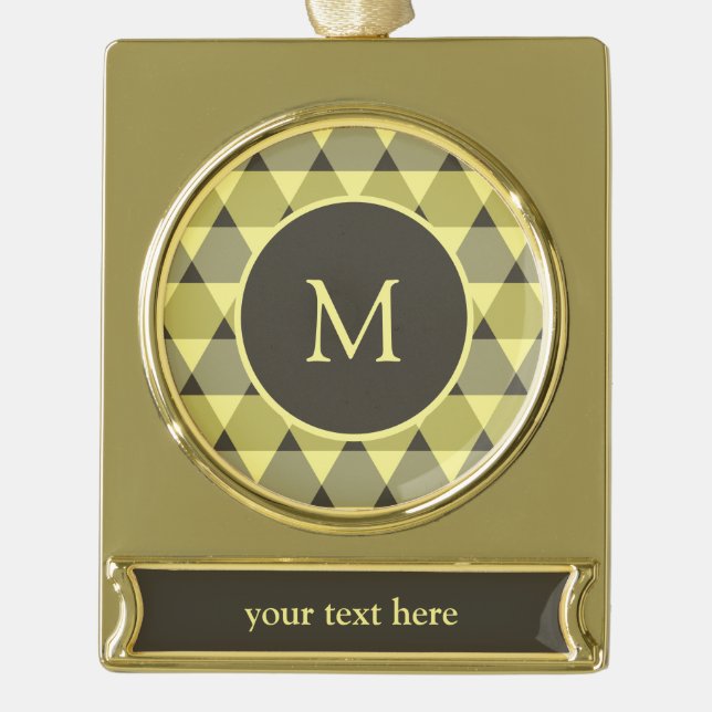 Dreiecke Muster Banner-Ornament Gold (Vorderseite)