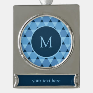 Dreiecke Muster Banner-Ornament Silber