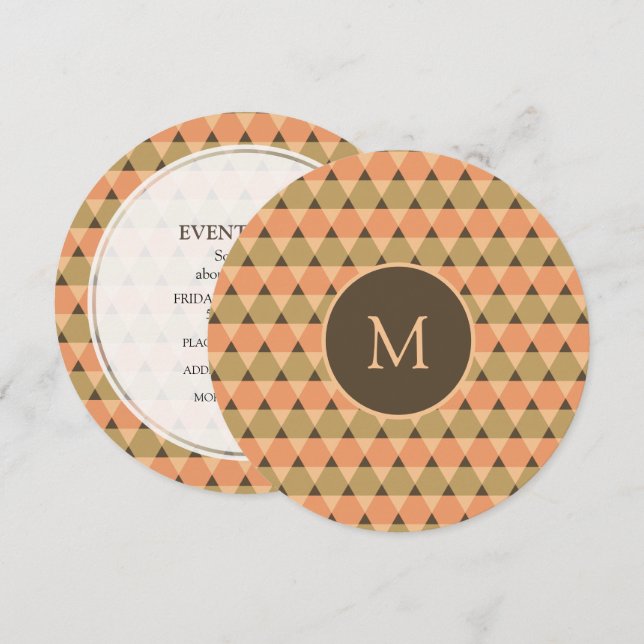 Dreiecke Muster Einladung (Vorne/Hinten)