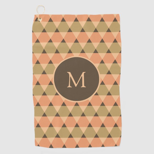 Dreiecke Muster Golfhandtuch (Vorderseite)