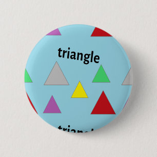 Dreiecke Muster in blau Button