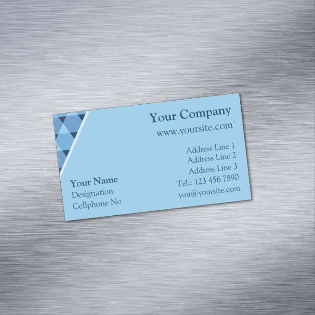 Dreiecke Muster Magnetische Visitenkarte (Beispiel)