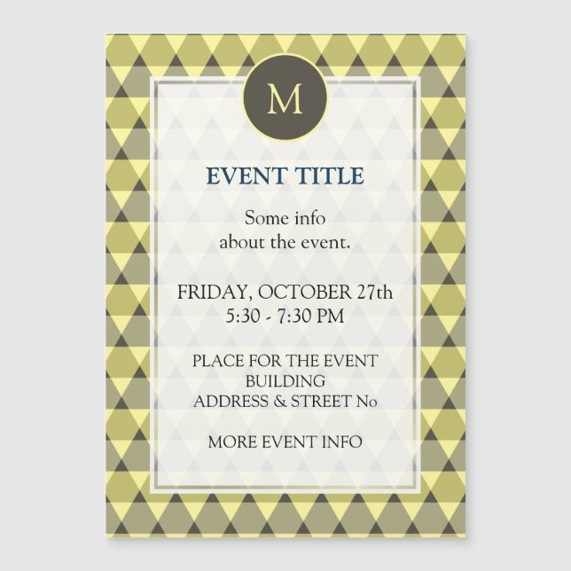 Dreiecke Muster Magnetkarte (Vorderseite)