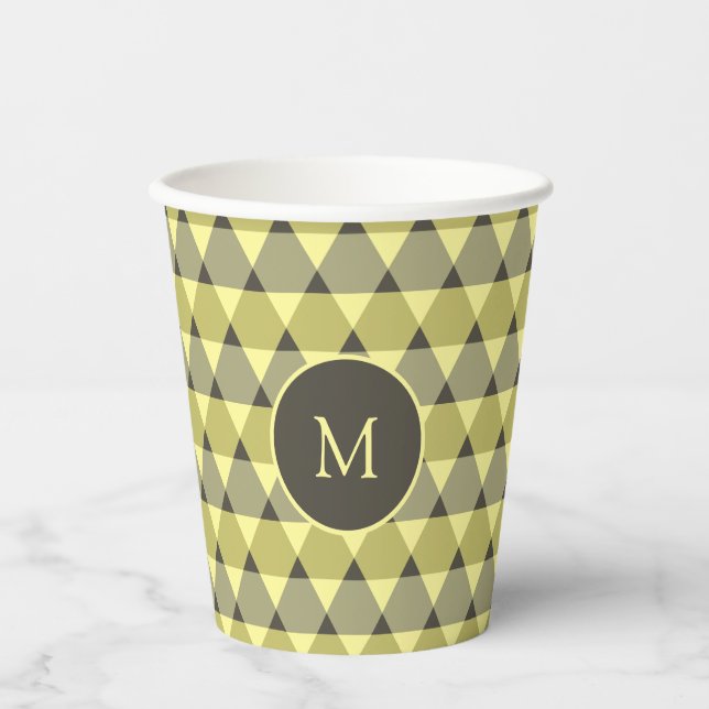 Dreiecke Muster Papier-Cup Pappbecher (Vorderseite)