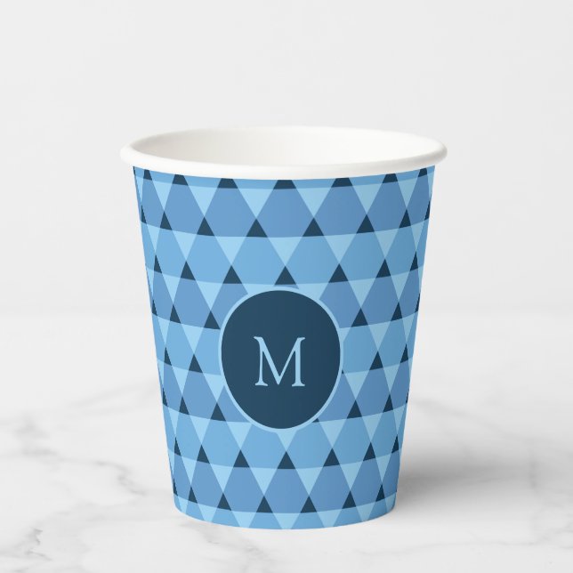 Dreiecke Muster Papier-Cup Pappbecher (Vorderseite)