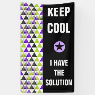 Dreiecke nahtlose Muster - grün schwarz violett Banner