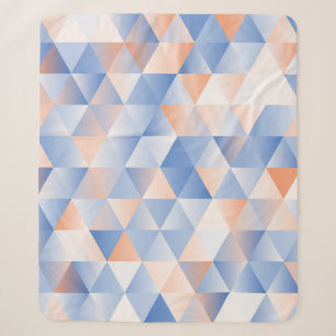 Dreiecke nahtlose Muster in sanft blau und orange Sherpadecke