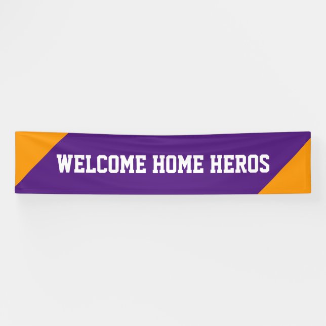 Dreiecke orange + Farbe und Worte Banner (Horizontal)