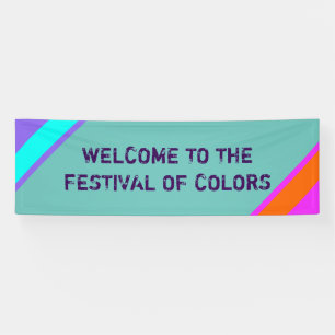Dreiecke rosa Farbe + Farbe & Worte Banner