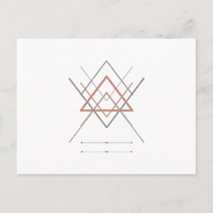Dreiecke Rose Gold Silber Postkarte