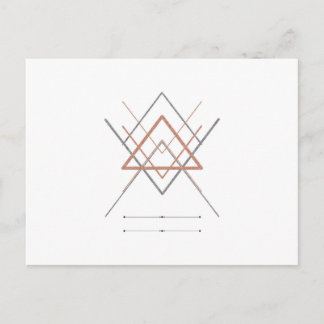 Dreiecke Rose Gold Silber Postkarte