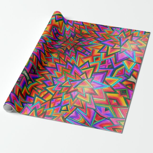 Dreiecke- Umhüllungspapier Geschenkpapier (Ungerollt)