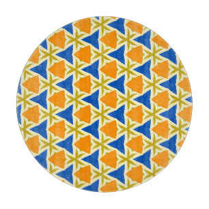 Dreiecke und Sterne farbenfroh Schneidebrett