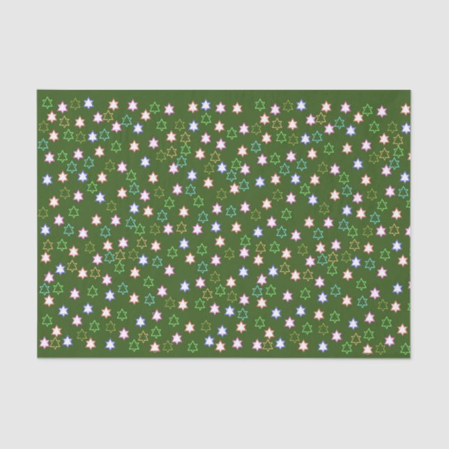 Dreiecke und Sterne niedlich lustig und skurril Seidenpapier (Vorderseite)