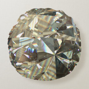 Dreieckige Diamantformen: Schichtstruktur. Rundes Kissen