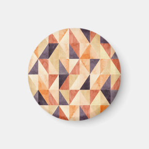 Dreieckiges Mosaik Wasserfarbe Erdgeschoss Muster Magnet