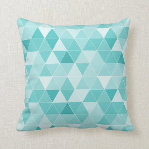 Dreieckmuster-Wurfskissen des Türkises Kissen