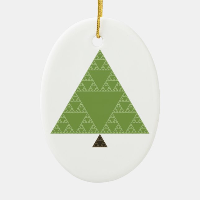 Dreiecksbaum Sierpinski Keramikornament (Vorne)