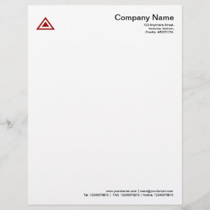 Dreiecksform - Ruby Red Briefkopf