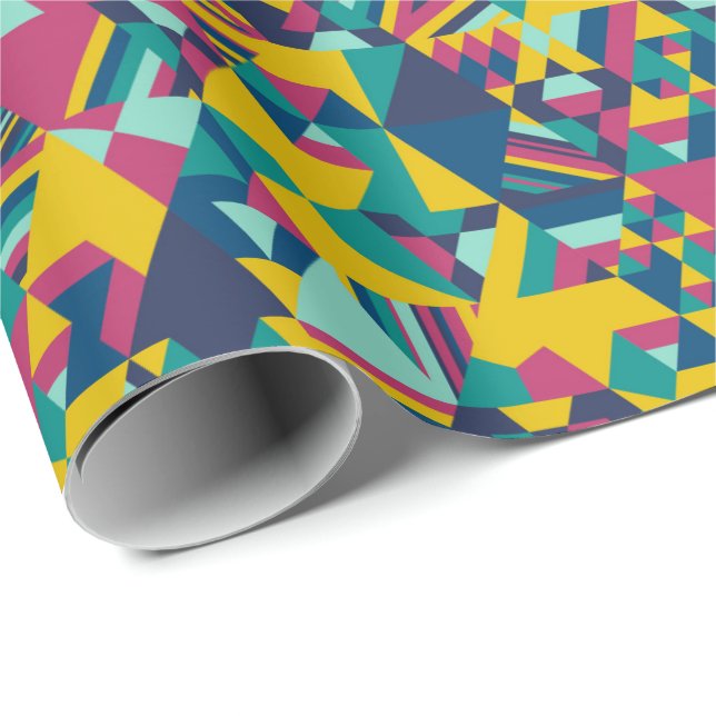 Dreiecksmosaik in blau geschenkpapier (Rolleneckpunkt)