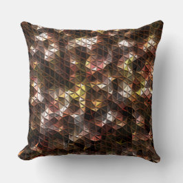 Dreiecksmosaik in Brauntönen mit leichter Relief Kissen
