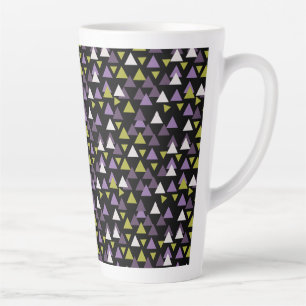 Dreiecksmuster Avocado und Lila Milchtasse