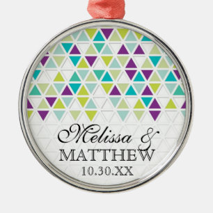 Dreiecksmuster-Dreiecksmuster für Mod Style Silbernes Ornament