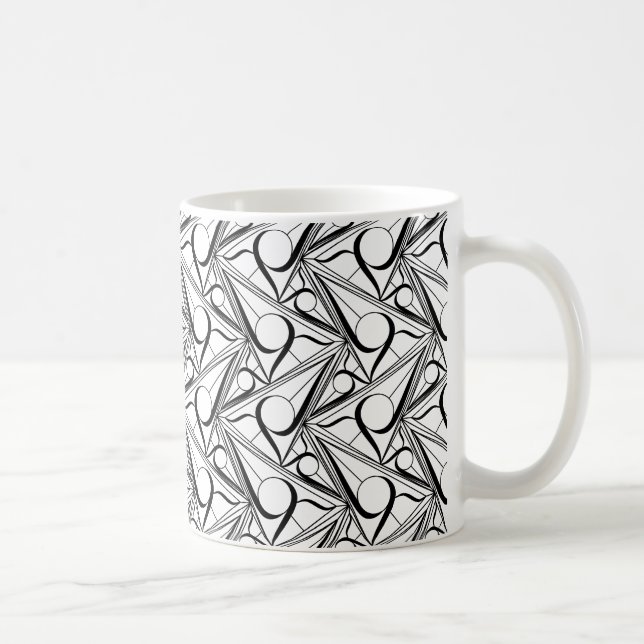Dreiecksmuster mit Kreis Tasse (Rechts)