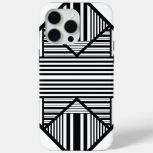 Dreiecksstreifen 2 in Schwarz und Weiß Case-Mate iPhone Hülle