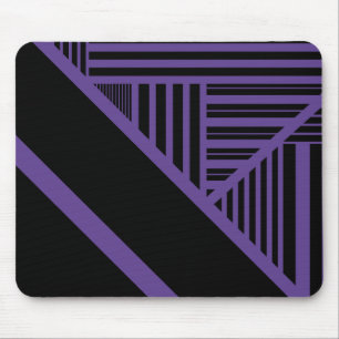 Dreiecksstreifen in Lila und schwarz Mousepad