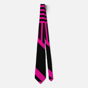 Dreiecksstreifen in Magenta und Schwarz Krawatte