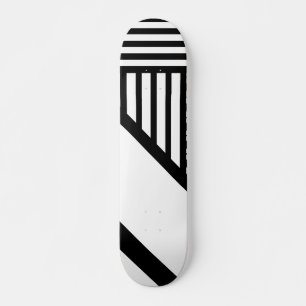 Dreiecksstreifen in Schwarz und Weiß Skateboard