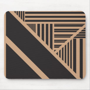 Dreiecksstreifen in Tan und Schwarz Mousepad