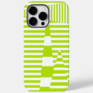 Dreiecksstreifen - Kalkgrün und Weiß Case-Mate iPhone 14 Pro Max Hülle