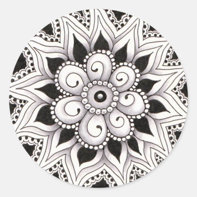 Dreier Kreis Runder Aufkleber (Vorderseite)