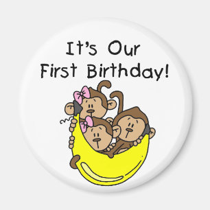 Dreiergruppen 1. - Zwei Jungen-T-Shirts und Magnet