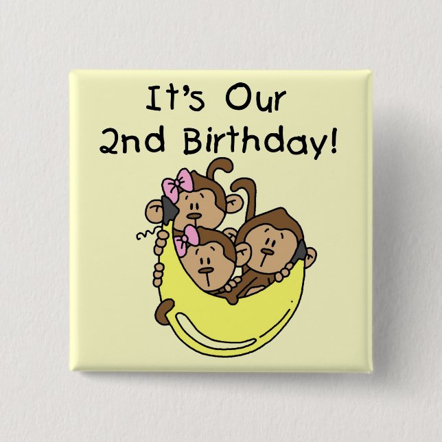 Dreiergruppen 2. - Zwei Mädchen und ein Junge Button (Vorderseite)