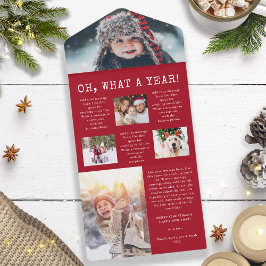 Dreierkarten für das rote Jahr All In One Einladung