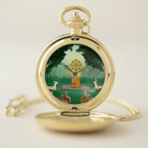 Dreiersteine: Buddha, Dharma, Sangha Pocket Watch