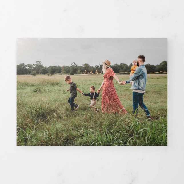 Dreifach 4 Foto Weihnachtskarte Dreifach Gefaltete Urlaubskarte (Cover)