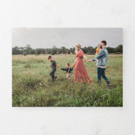 Dreifach 4 Foto Weihnachtskarte Gefaltete Urlaubskarte