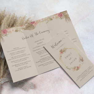 Dreifach-Boho-Blumenhochzeit Flyer
