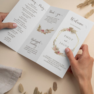 Dreifach-Boho-Blumenhochzeit Flyer