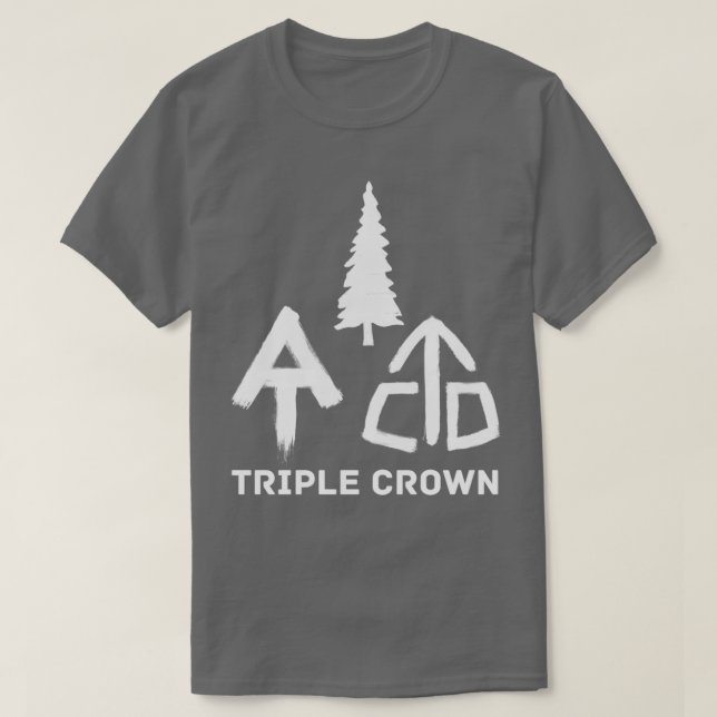 Dreifach-Crown-PCT AM CDT ThruHiker Blaze T-Shirt (Design vorne)